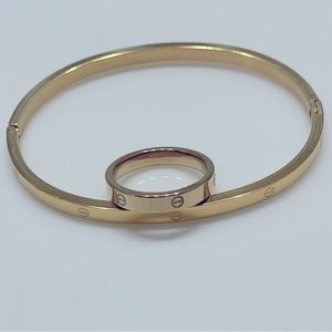 Fine Jewelry Fashion Brand Bangle and Ring Set